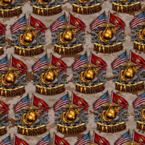 Marine Crossed Flags 25