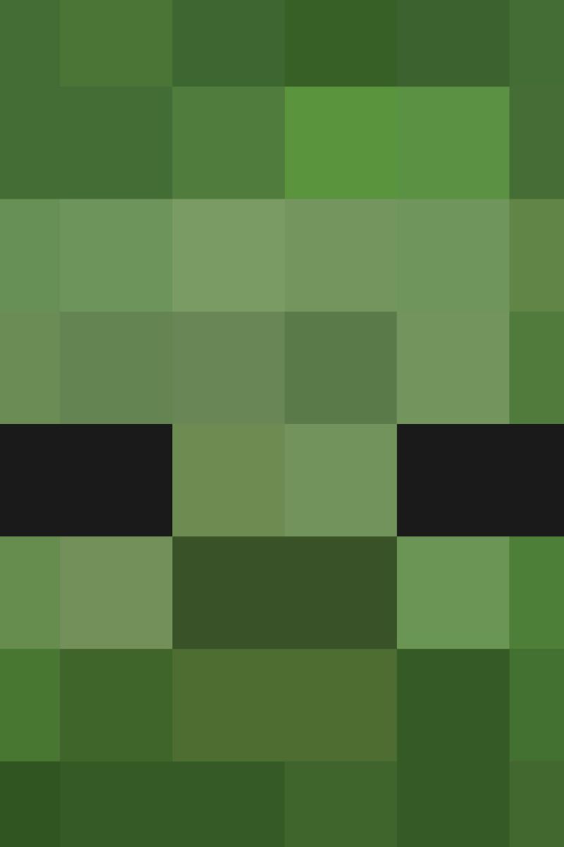 Minecraft Zombie Head