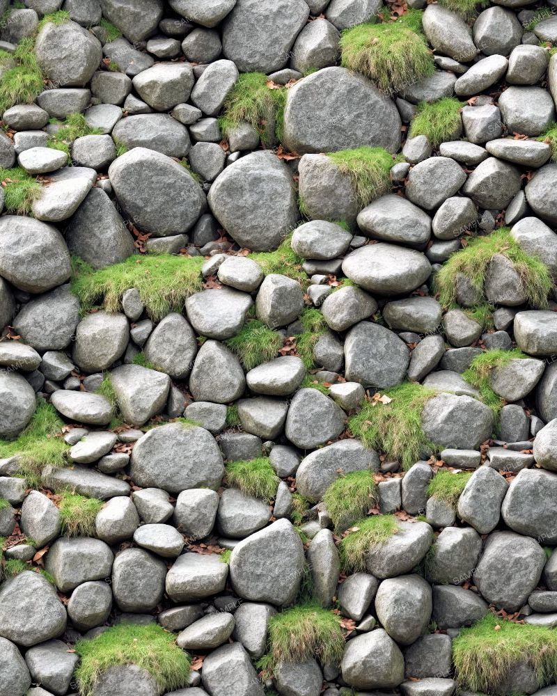 Mossy Stone Wall 42