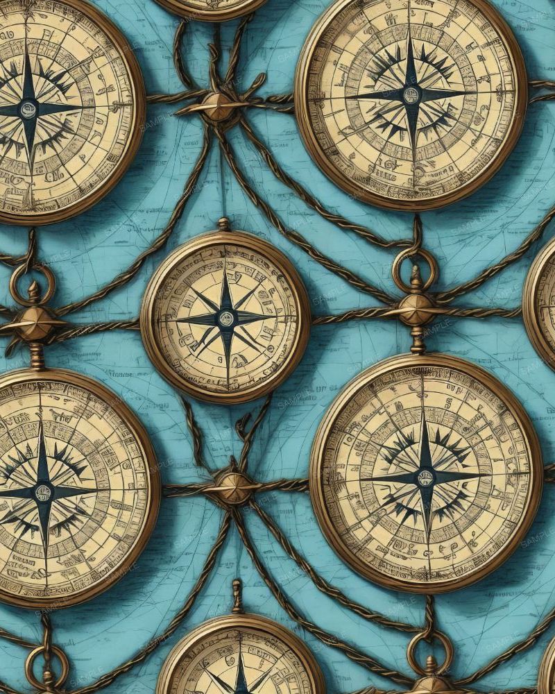 Nautical Map and Compass