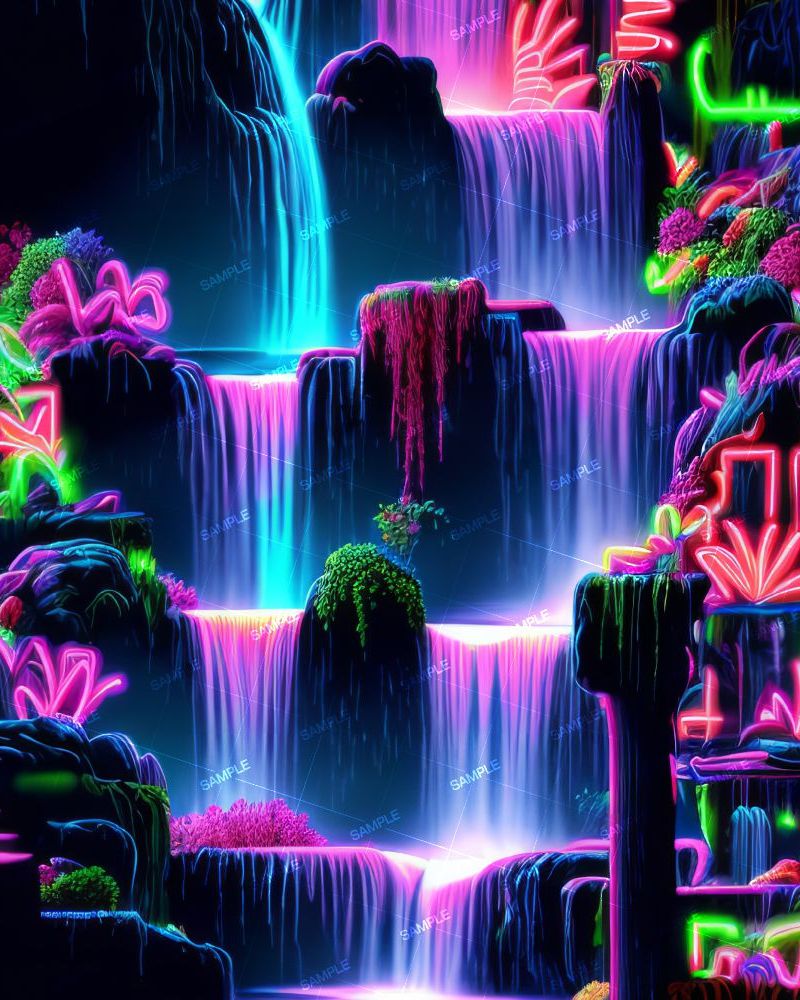 Neon Waterfalls