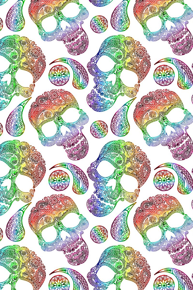 Paisley Skulls 23