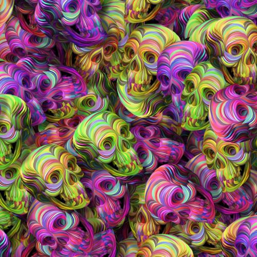 Paper Rainbow Skulls 42