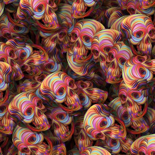 Paper Rainbow Skulls 43
