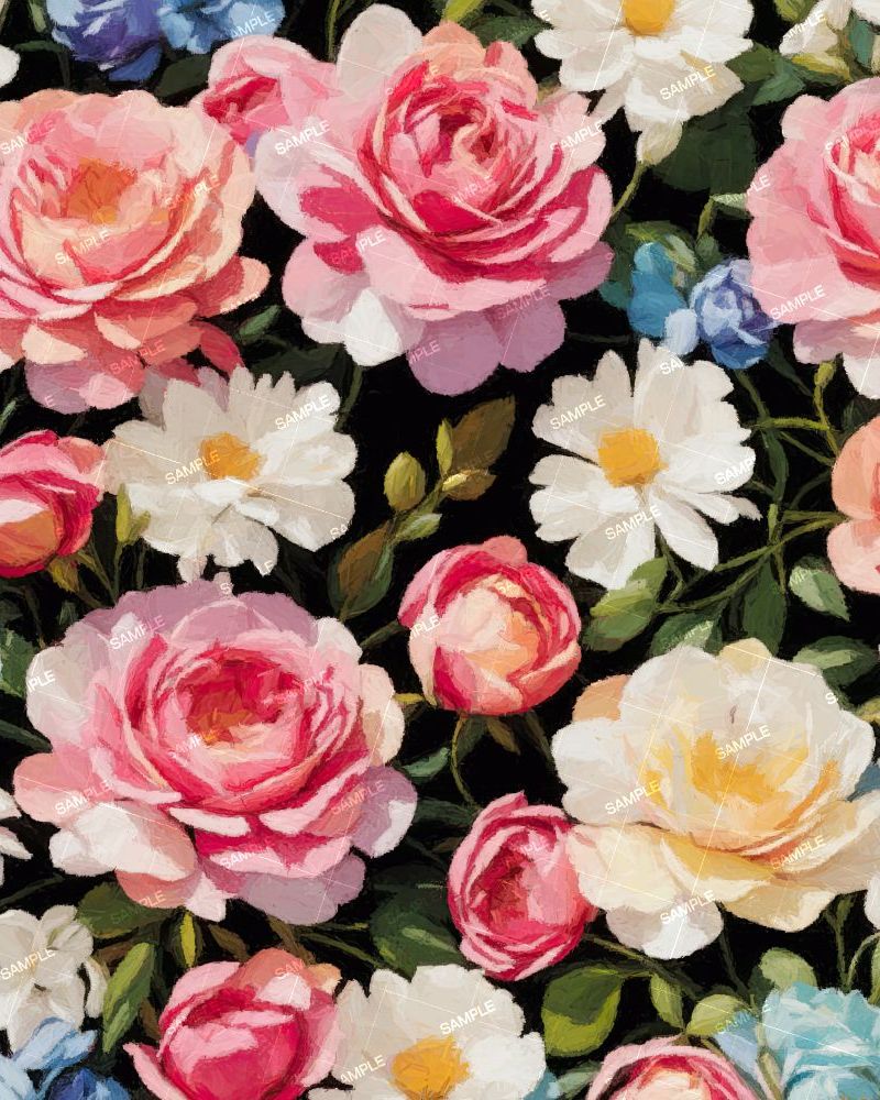 Pastel Flowers Oil Painting