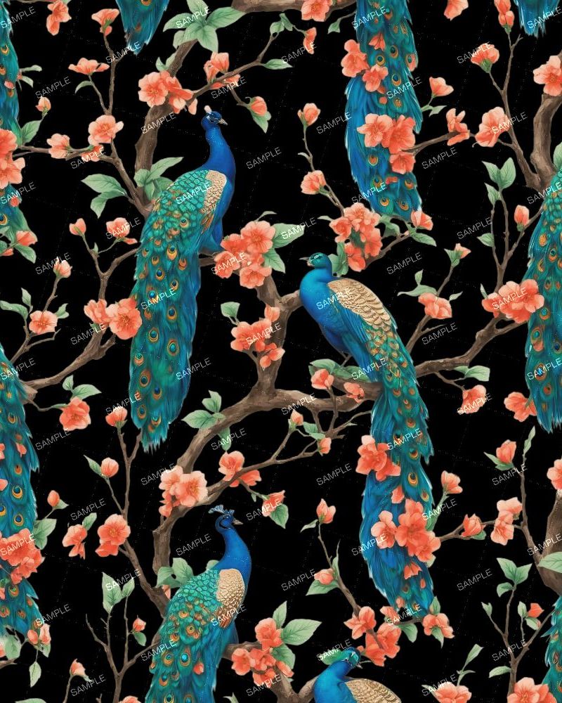 Peacocks in a Cherry Tree 43