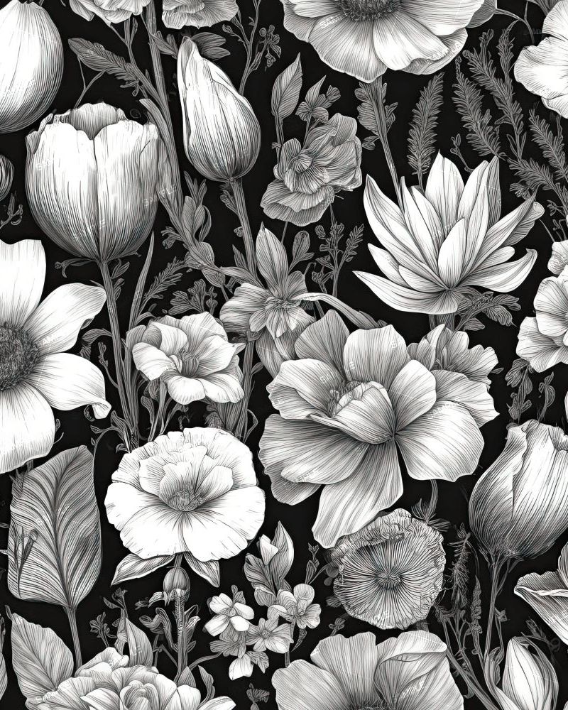 Pen and Ink Flower Illustration 42