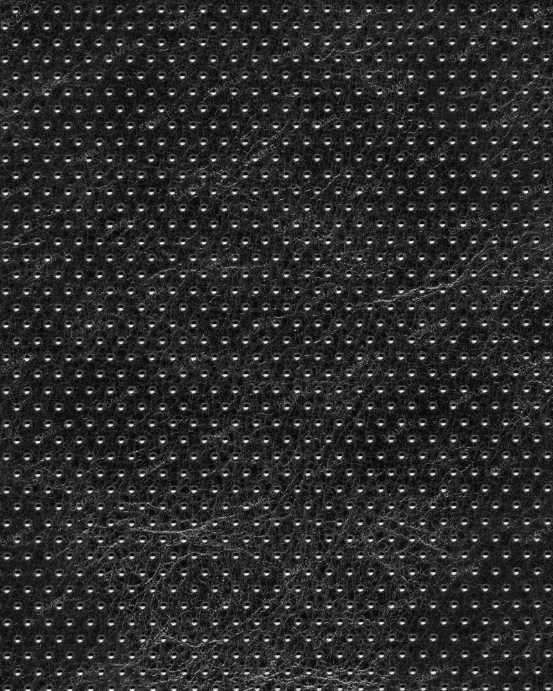 Perforated Black Leather