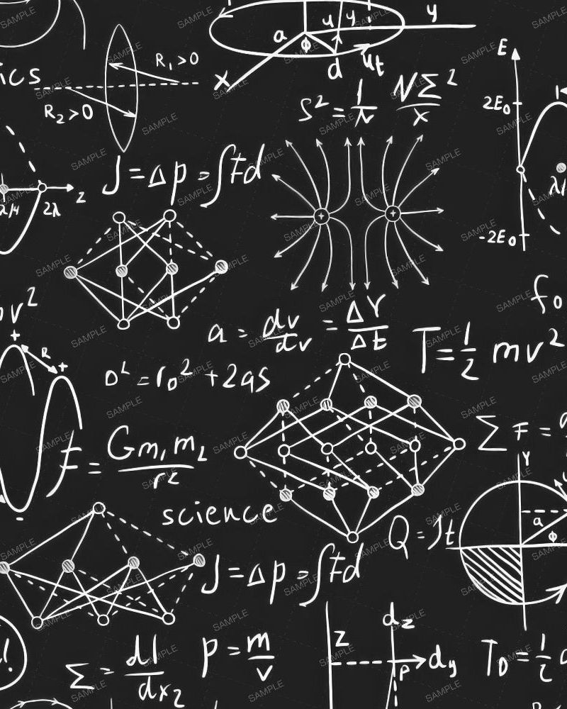 Physics Formulas Scientific Blackboard