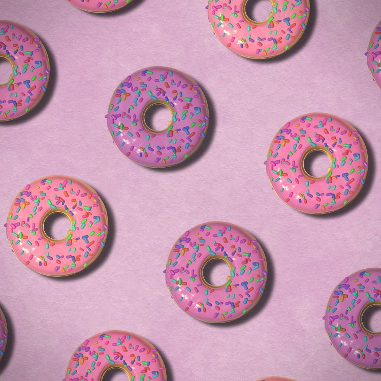 Pink Frosted Donuts 24