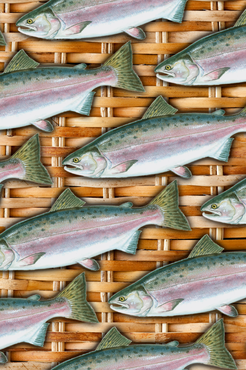 Pink Salmon Basket Weave