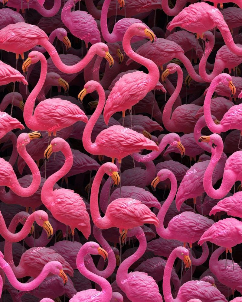 Plastic Yard Flamingos 42