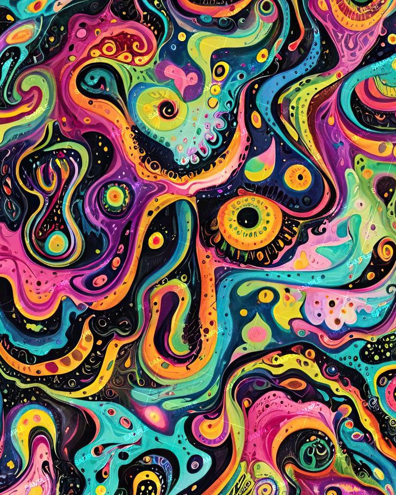Psychedelic Paint Swirls 43