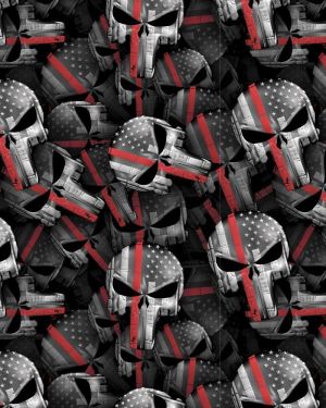 Punisher Thin Red Line Flag