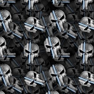 Punisher White and Blue Thin Line