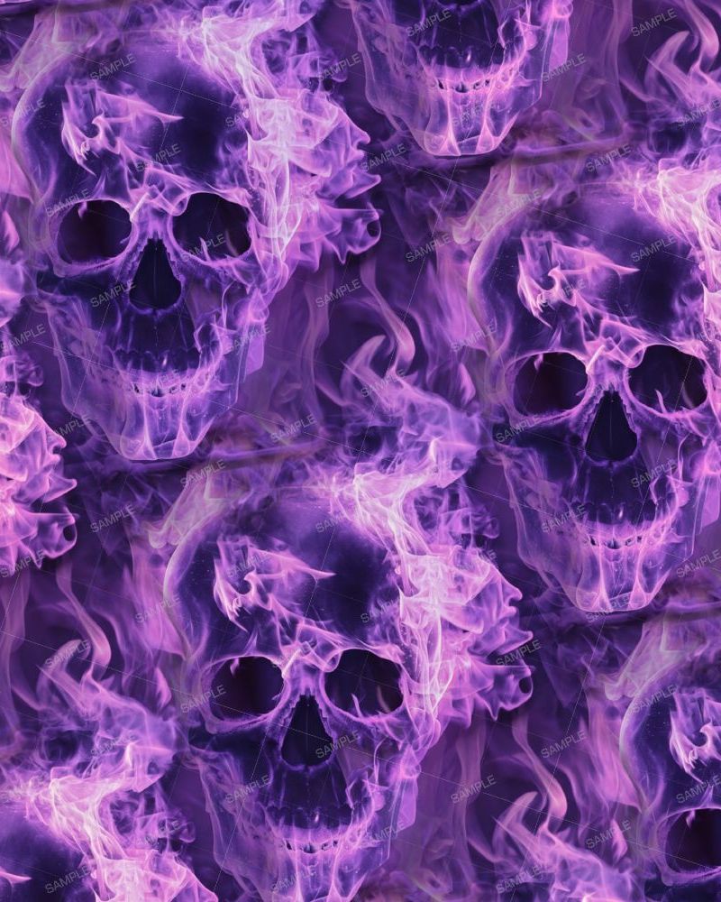Purple Flame Skulls