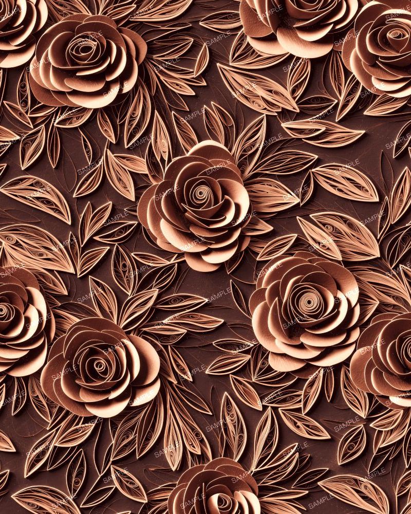 Quilled Copper Roses