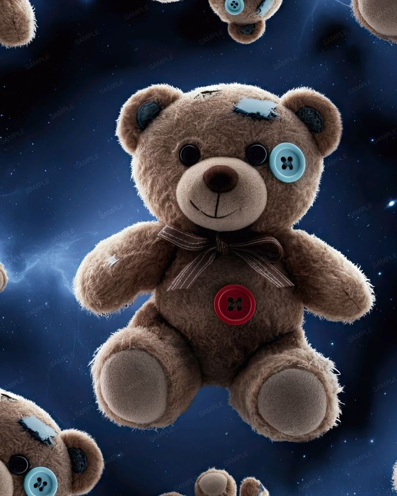 Raggedy Teddy Bears in Space