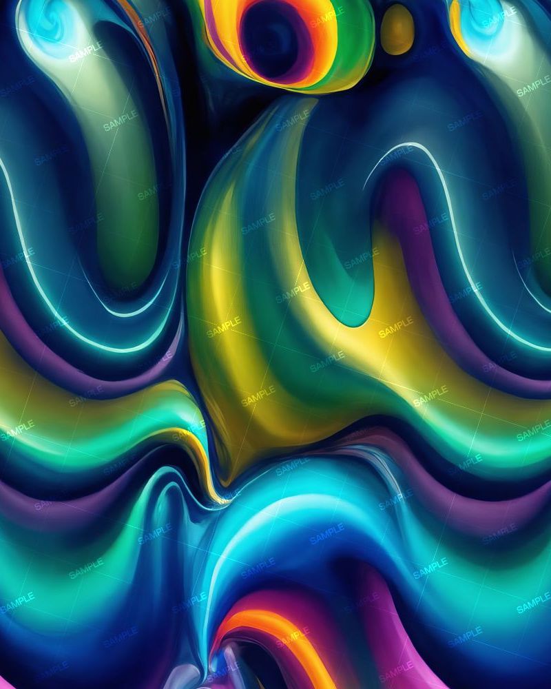 Rainbow Paint Swirl 23