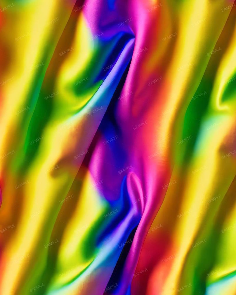 Rainbow Silk Fabric