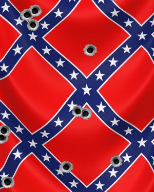 Rebel Flag Shot Up