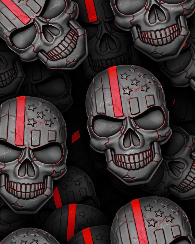 Red Line Skulls 32