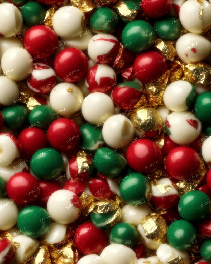 Red and Green Christmas Candies