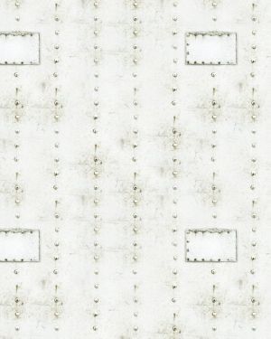 Riveted White Aluminum Patches
