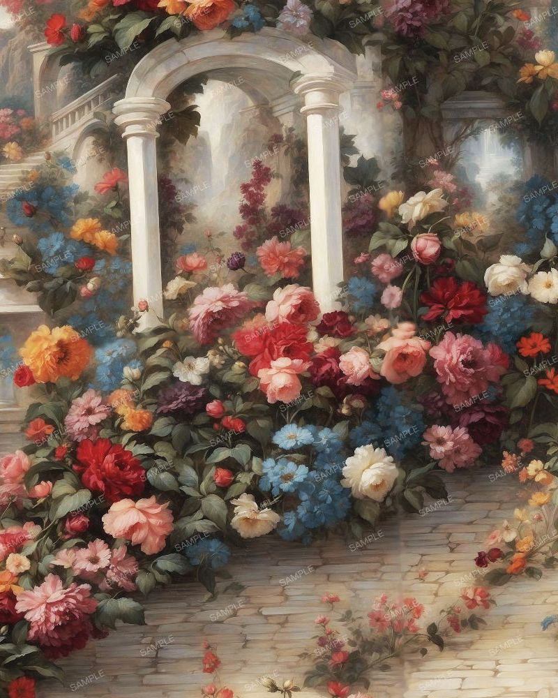 Roman Flower Garden Painting
