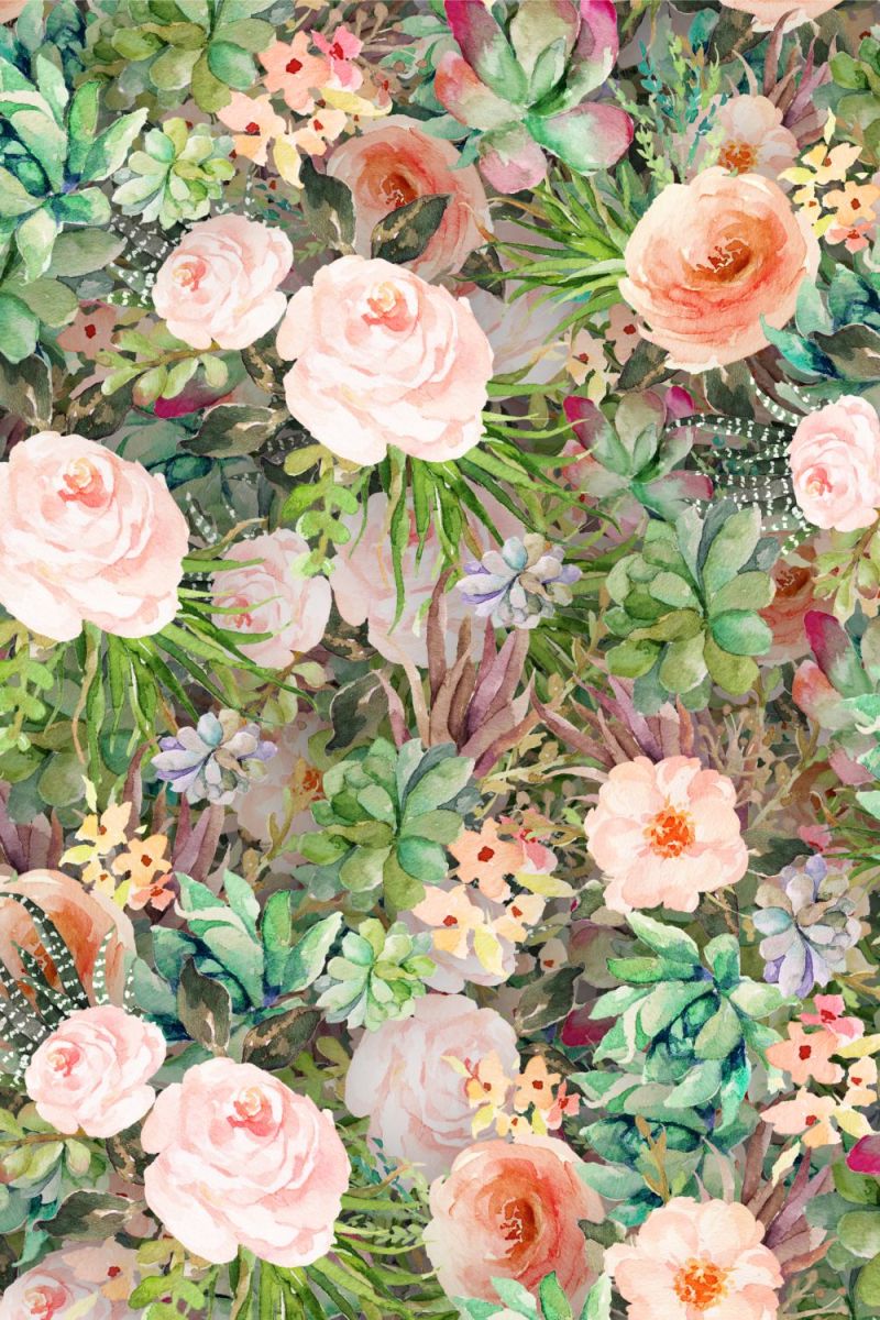 Roundelle Watercolor Flowers