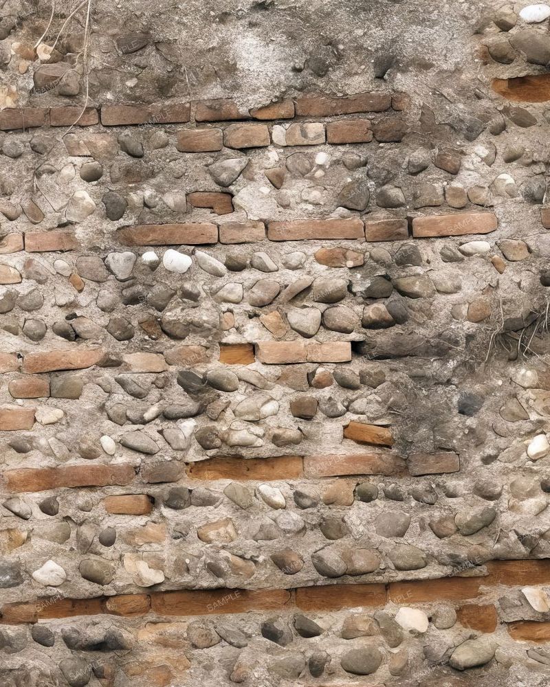 Rubble Filled Brick Wall