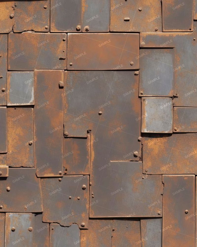 Rusty Riveted Plates 48