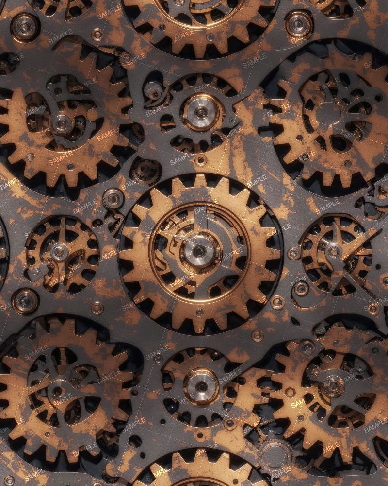 Rusty Steampunk Gear Mechanism 44