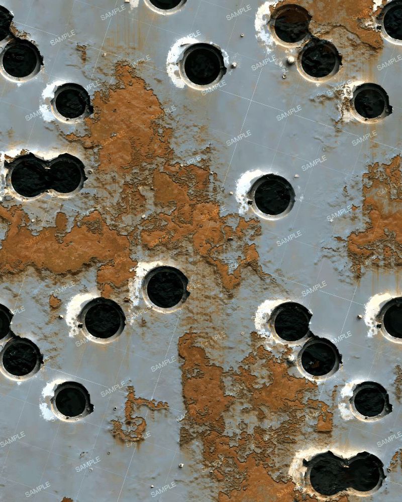 Rusty Steel Bullet Holes 42