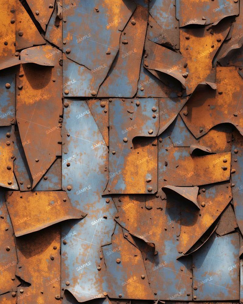 Rusty Steel Plate Mosaic