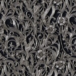 SIlver Floral Scrollwork