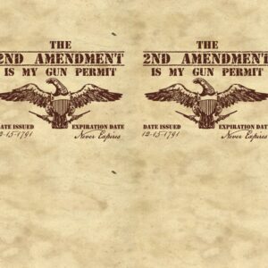 Second Amendment Gun Permit 11x16
