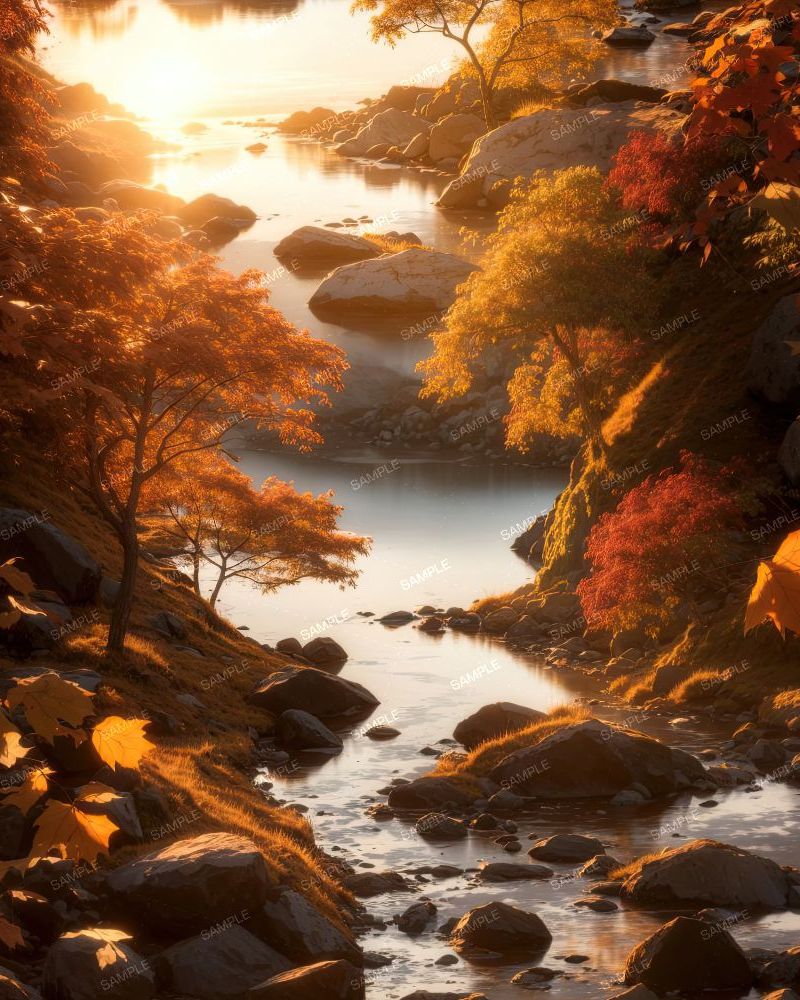 Serene Autumn Scene at Sunrise 42