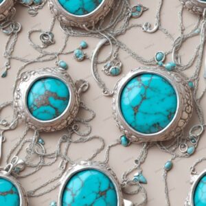 Shabby Chic Turquoise and Silver Chains 42