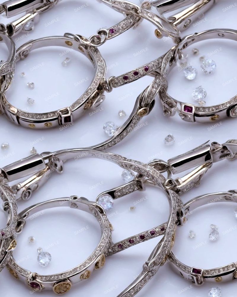 Silver Bracelets with Diamonds