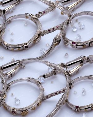 Silver Bracelets with Diamonds