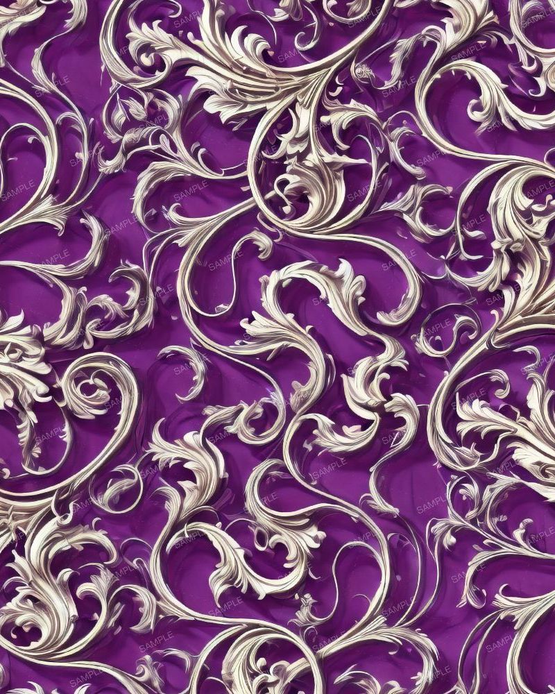 Silver Fillagree over Royal Purple