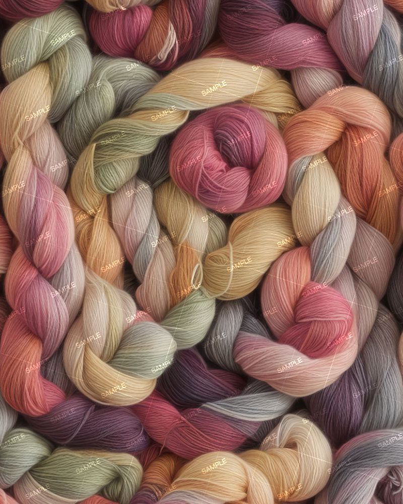 Skeins of Multicolored Yarn 43