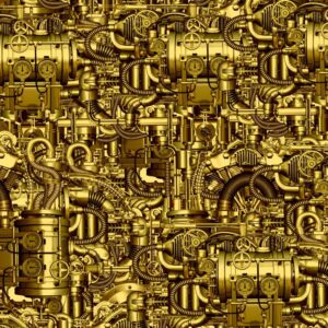 SteamPunk Mechanical Contrivance Brass 22