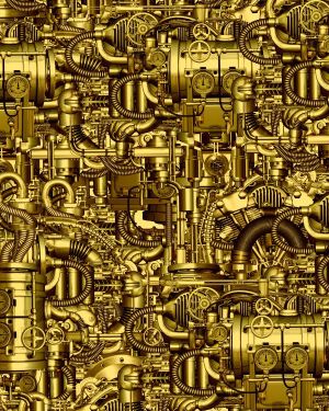 SteamPunk Mechanical Contrivance Brass 22
