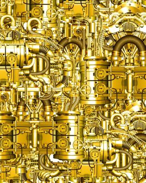 SteamPunk Mechanical Contrivance Brass 23