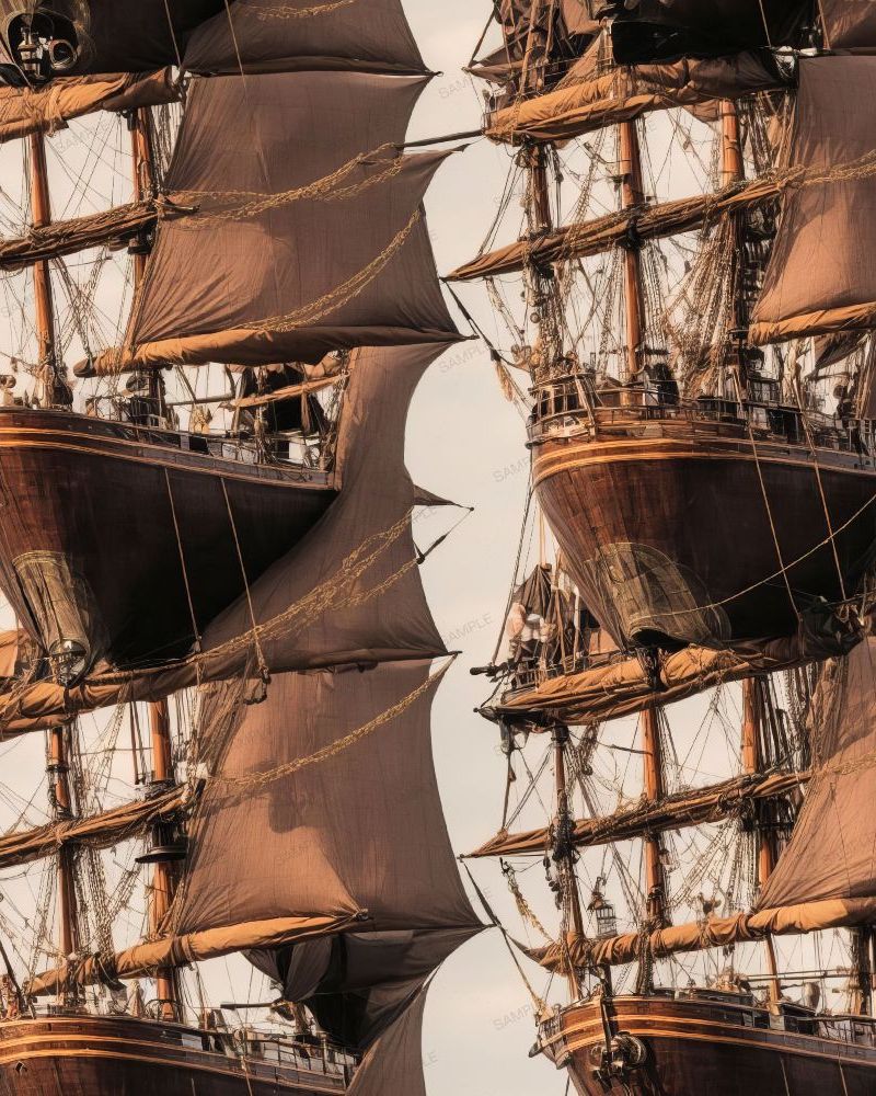 Steampunk Sailing Ship Rigging