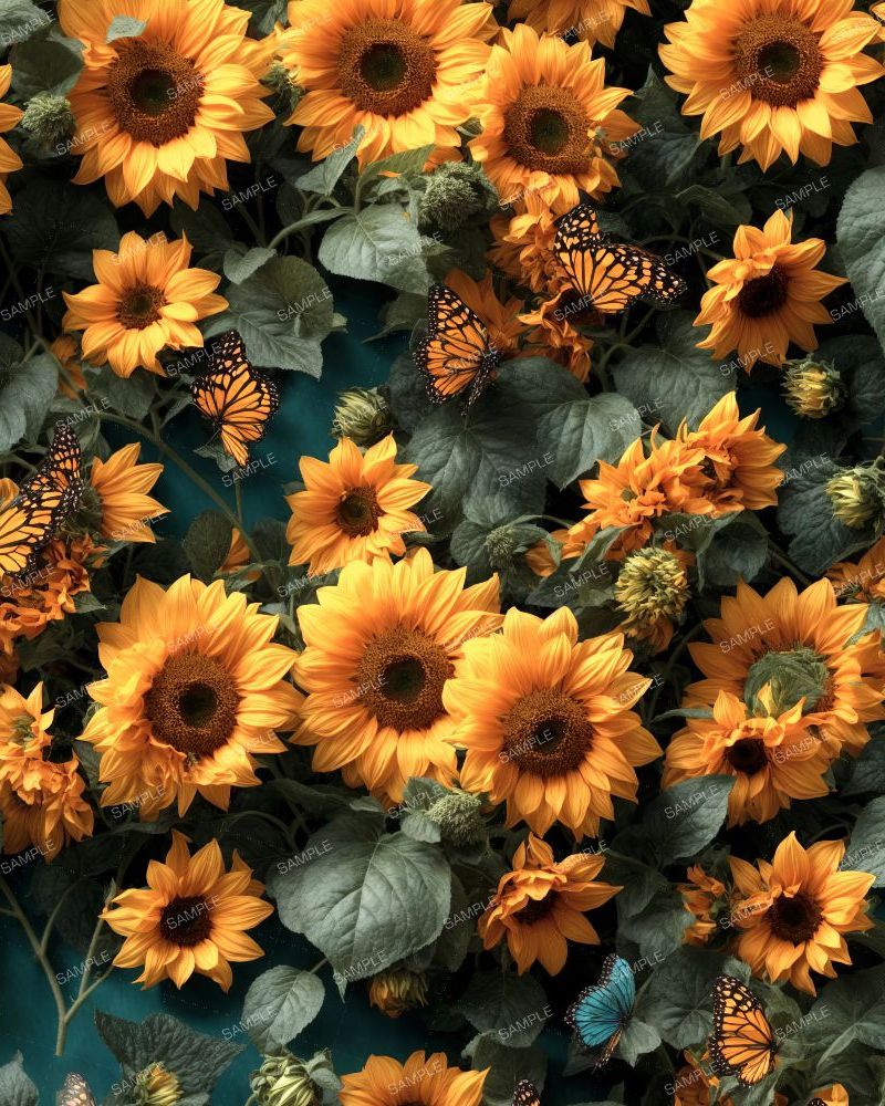Sunflowers and Butterflies 42
