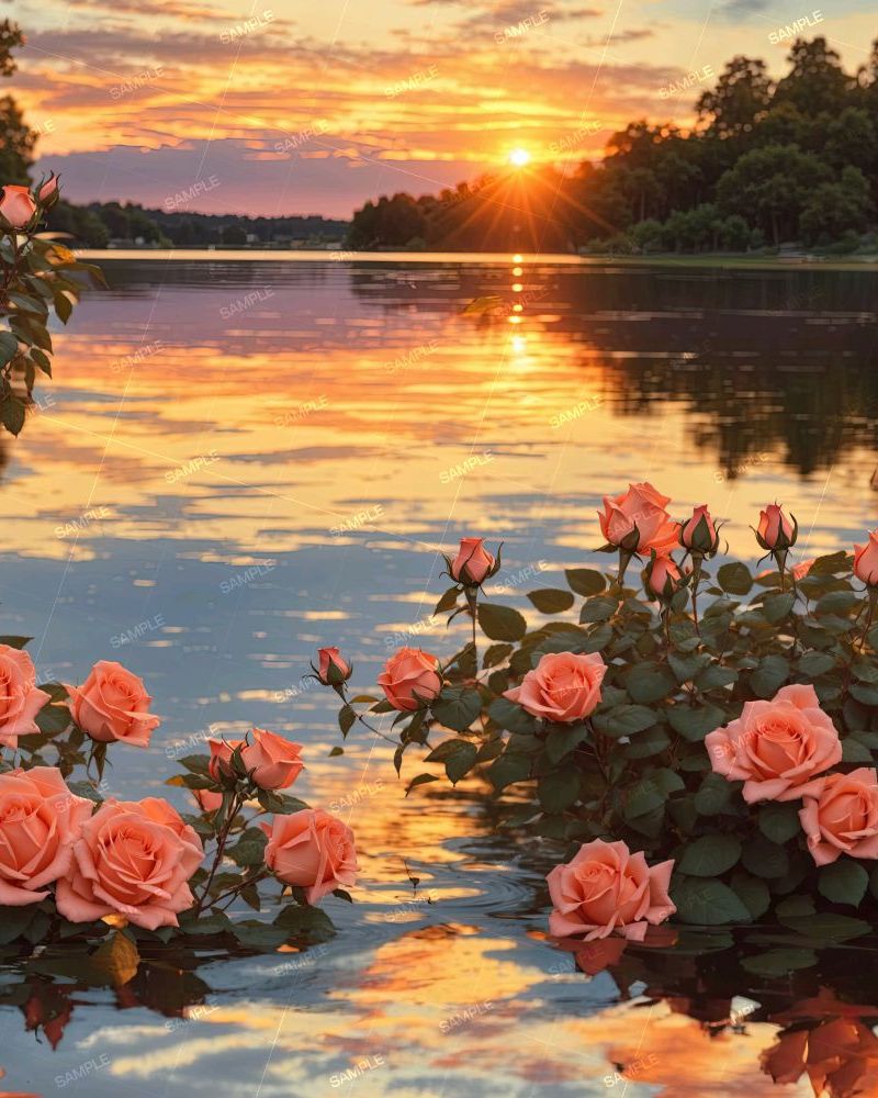 Sunset Rose Lake