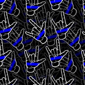 Thin Blue Line Love Sign 22